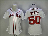 Women Boston Red Sox #50 Mookie Betts White New Cool Base Jersey,baseball caps,new era cap wholesale,wholesale hats